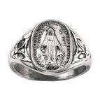MIRACULOUS MEDAL STERLING RING
